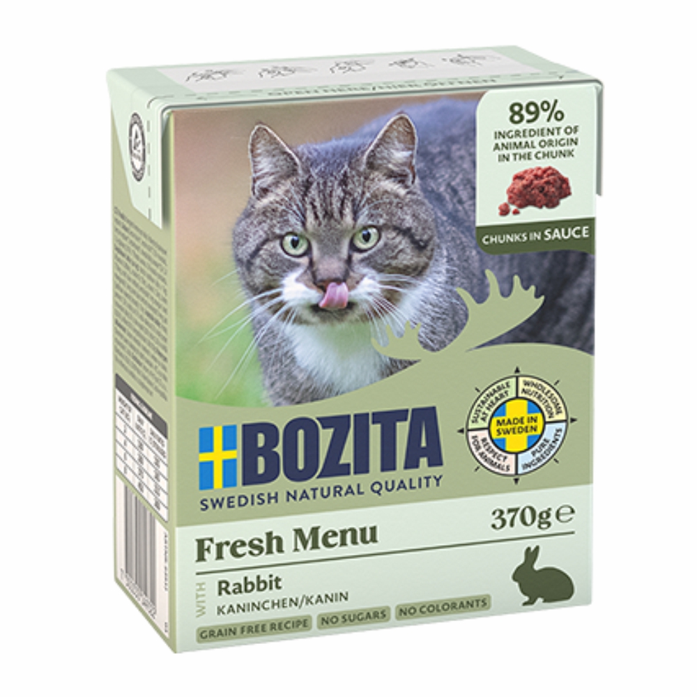 BOZITA dla kota kawałki w sosie z królikiem 370g